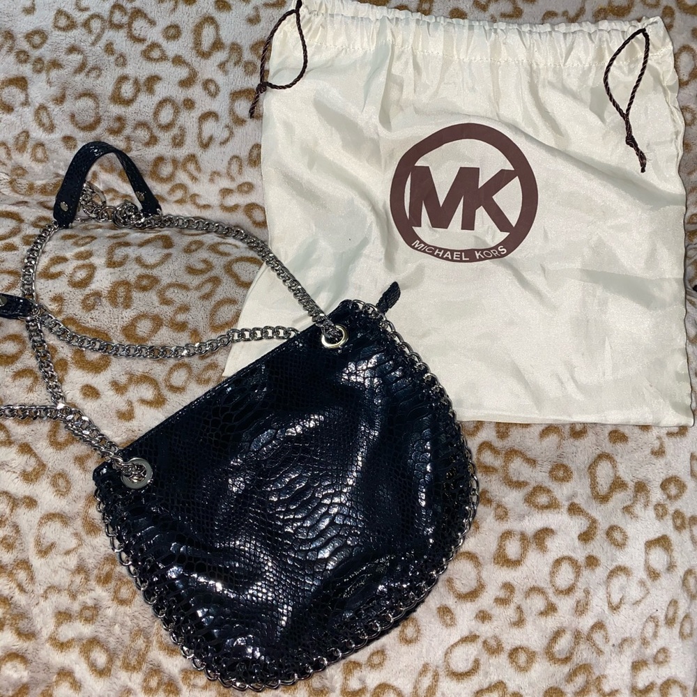 Michael Kors Python black crossbody. Brand new